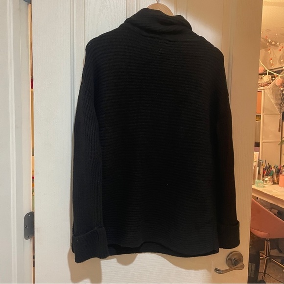 ANTHROPOLOGIE Pilcro Cowl Neck Sweater Jumper Pullover Black Nwt New Anthro Xs - Picture 4 of 6